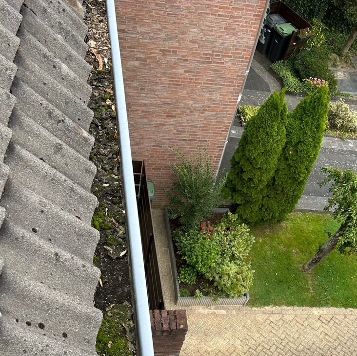 dakgoot vervuiling: Zand, slib en modder in de dakgoot